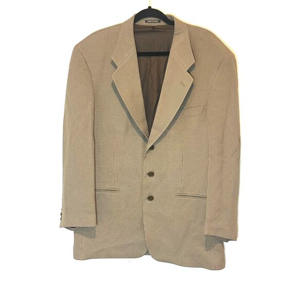 Zanetti Other - Zanetti Italian Blazer Merino Wool Vintage Mens Size 50 R Houndstooth Pattern